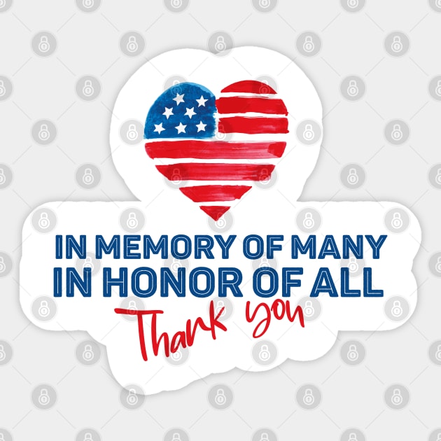 Memorial day 2024 Sticker by Amelia Emmie